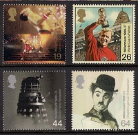 1999 sg2092-95 Entertainers Tale set MNH Dalek Dr Who Queen Music Football.JPG